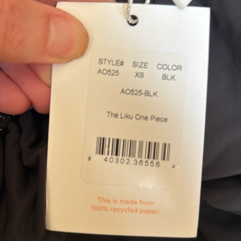 Andie The Liku One Piece Swimsuit Sparkle Black‎ XS NWT - Picture 8 of 9